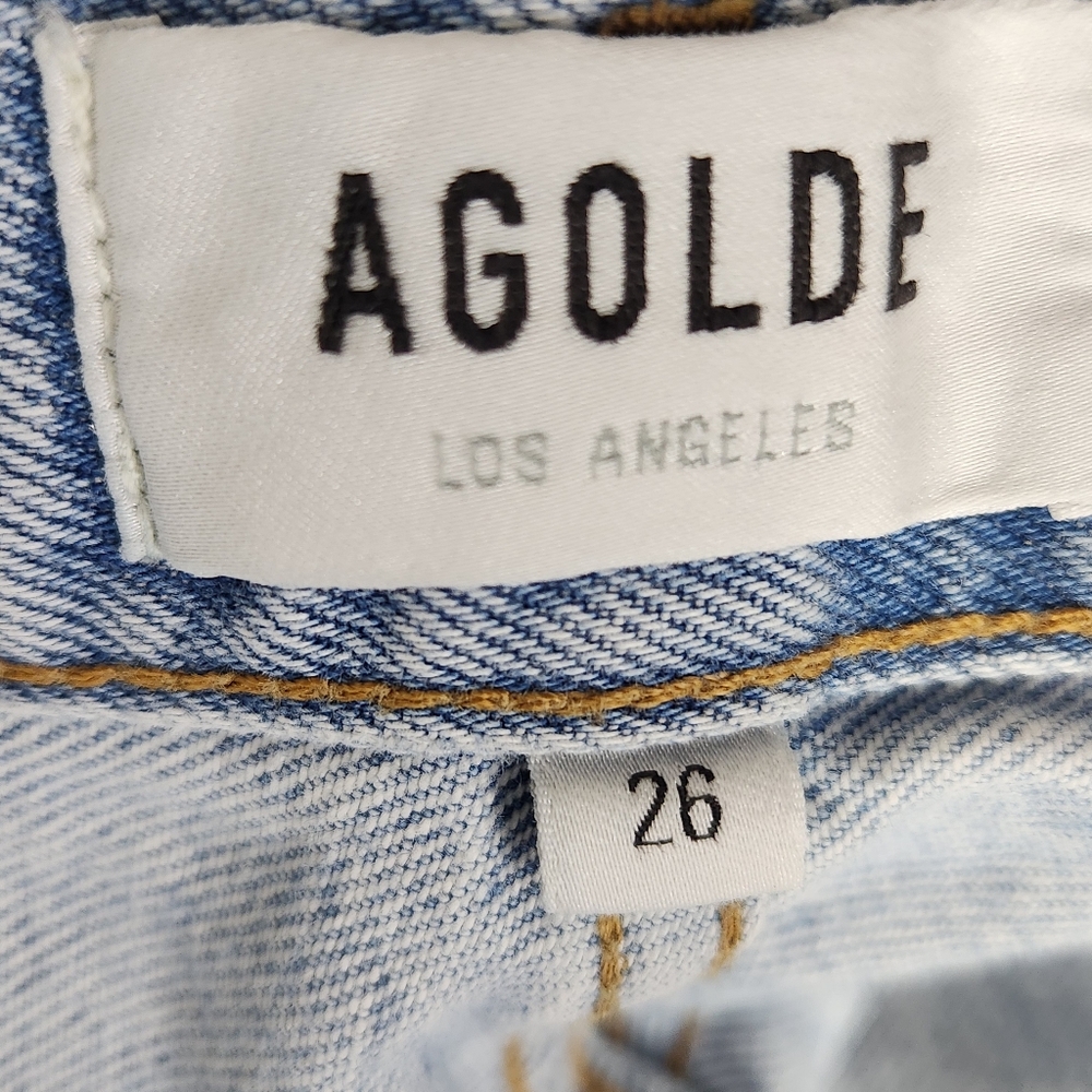 AGolde 90s Loose Fit Jeans Organic Cotton Size 26 Light Wash - Picture 5 of 13